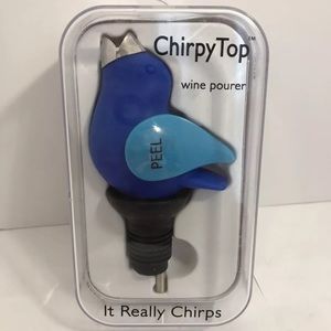 Chirpytop Wine Pourer Cobalt Aqua Stainless Steel